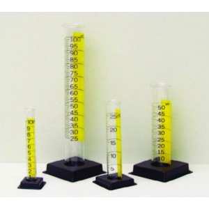 Graduated cylinder transparent plastic. (Set of 4)